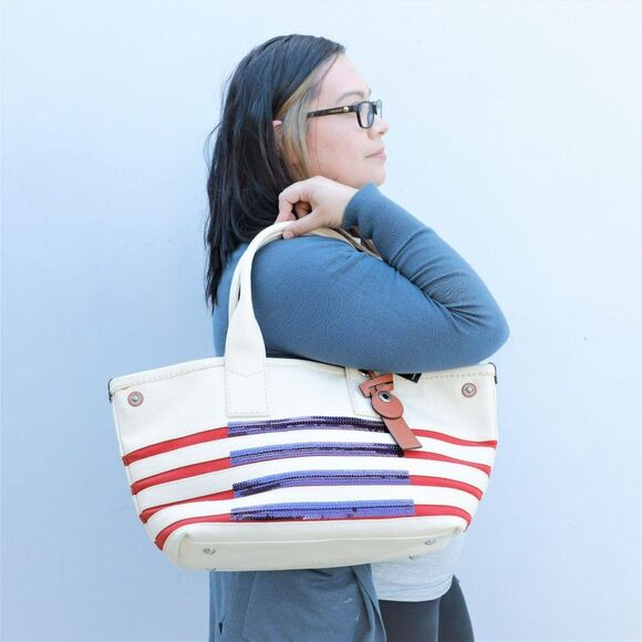 NWT Marc by Marc Jacobs St. Tropez Canvas Beach Tote - Picture 2 of 12